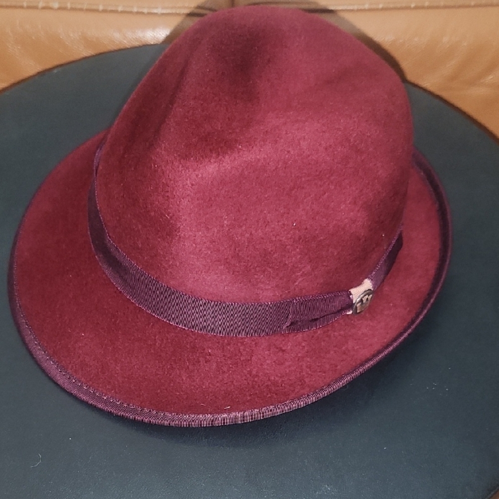 Burgundy Fedora Hat